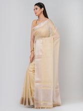Kavvya Lemon Yellow Soft & Lightweight Benarasi Handloom Saree - KAVVYA